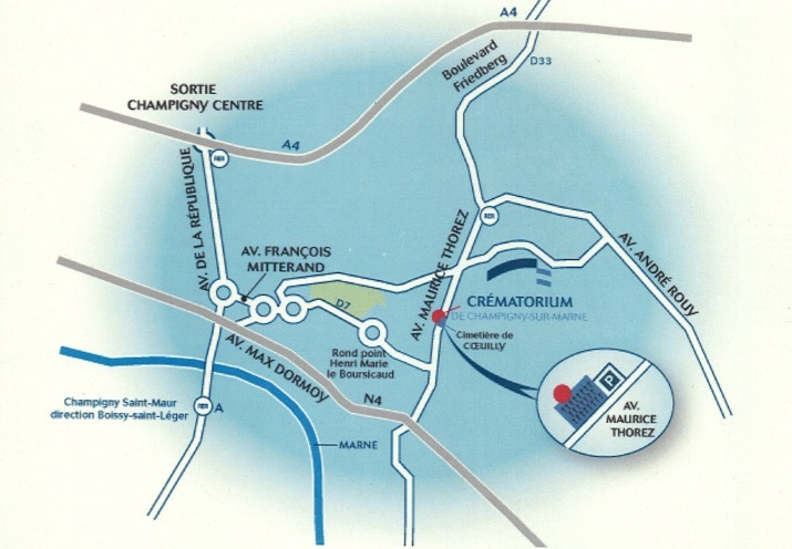 Plan d'accès au crématorium