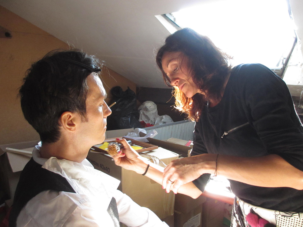 La séance de maquillage