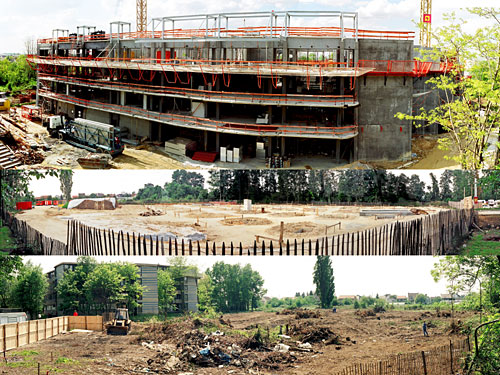 L'école en construction en 1987