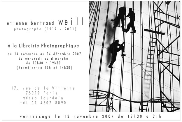 Invitation pour le vernissage du 13 novembre